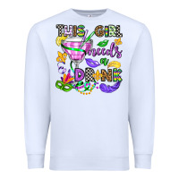 White this girl needs a drink Premium Sweatshirt - OliviaCreatesArt