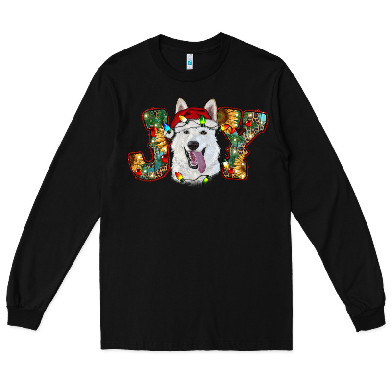White Shepherd Christmas Joy Long Sleeve Tee by RanaPortraitStore | Teevron
