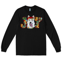 Black white shepherd christmas joy Long Sleeve Tee - RanaPortraitStore