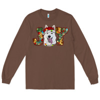 Chestnut white shepherd christmas joy Long Sleeve Tee - RanaPortraitStore
