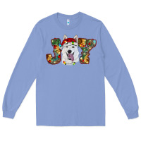 Colony Blue white shepherd christmas joy Long Sleeve Tee - RanaPortraitStore