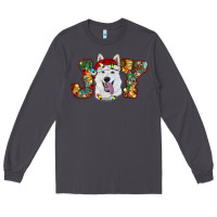 Smoke white shepherd christmas joy Long Sleeve Tee - RanaPortraitStore