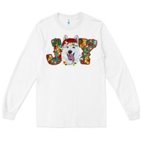 White white shepherd christmas joy Long Sleeve Tee - RanaPortraitStore