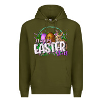 Army Green happy easHappy Easter y'all Easter Day Premium Hoodie - CowGirlArtShop