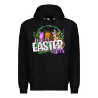 Black happy easHappy Easter y'all Easter Day Premium Hoodie - CowGirlArtShop