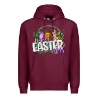 Burgundy happy easHappy Easter y'all Easter Day Premium Hoodie - CowGirlArtShop