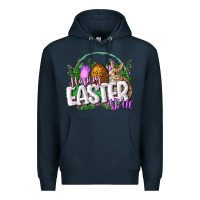 Navy happy easHappy Easter y'all Easter Day Premium Hoodie - CowGirlArtShop