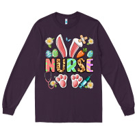 Plum easter nurse bunny Long Sleeve Tee - Artiststas