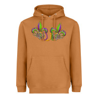 Meerkat skeleton hands mardi gras Heavyweight Hoodie - OliviaCreatesArt