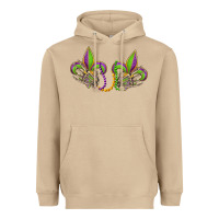 Mushroom skeleton hands mardi gras Heavyweight Hoodie - OliviaCreatesArt