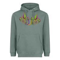 Sage skeleton hands mardi gras Heavyweight Hoodie - OliviaCreatesArt