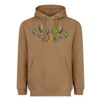 Toasted Coconut skeleton hands mardi gras Heavyweight Hoodie - OliviaCreatesArt