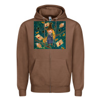 Chestnut wizard boy with mouse Zipper Hoodie - TumblerDesignByShophia