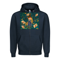Navy wizard boy with mouse Zipper Hoodie - TumblerDesignByShophia
