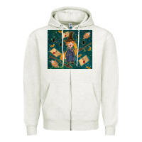 Oatmeal Heather wizard boy with mouse Zipper Hoodie - TumblerDesignByShophia