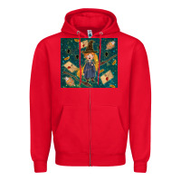 Red wizard boy with mouse Zipper Hoodie - TumblerDesignByShophia