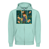 Seafoam wizard boy with mouse Zipper Hoodie - TumblerDesignByShophia