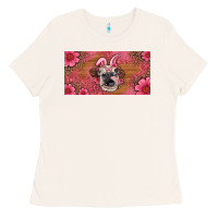 Bone easter heifer with bunny ears and glasses license plate Ladies Tee - Artiststas