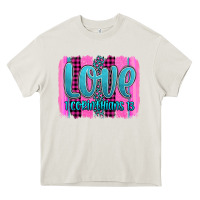 Cream love corinthians 13 valentine's day brushstroke Heavy Core Tee - AdoDesignShop