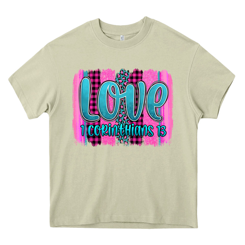 Love Corinthians 13 Valentine's Day Brushstroke Heavy Core Tee by AdoDesignShop | Teevron