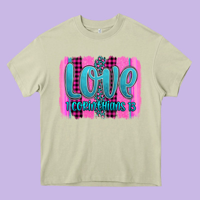 Love Corinthians 13 Valentine's Day Brushstroke Heavy Core Tee Designed By Adodesignshop