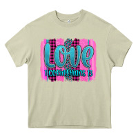 Mossy love corinthians 13 valentine's day brushstroke Heavy Core Tee - AdoDesignShop
