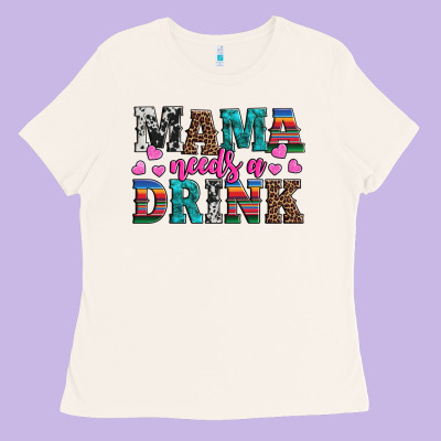 Western Mama Needs A Drink Ladies Tee Designed By Artiststas