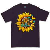 Plum western sunflower  cross believe Premium Tee - BarkalooDesign