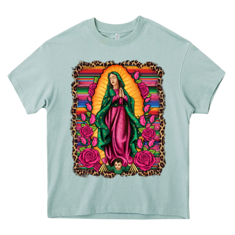 Our Lady Of Guadalupe Serape Background Heavy Core Tee by Artiststas | Teevron
