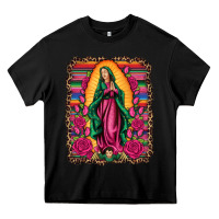 Black our lady of guadalupe serape background Heavy Core Tee - Artiststas