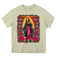 Mossy our lady of guadalupe serape background Heavy Core Tee - Artiststas