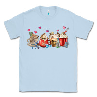 Dusty Blue Nurse Coffee Cups Classic Tee - MaliasSmallBusiness