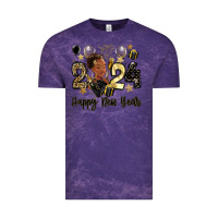 Cloud Purple 2024 happy new year black woman Vintage Tee - MaliasSmallBusiness