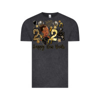 Vintage Black 2024 happy new year black woman Vintage Tee - MaliasSmallBusiness