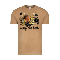 2024 Happy New Year Black Woman Vintage Tee | Teevron