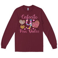 Burgundy cafecito y pan dulce Long Sleeve Tee - Artiststas