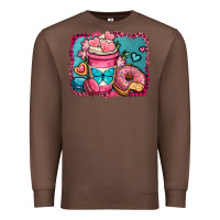 Chestnut valentines day coffee cup and sweets Premium Sweatshirt - OliviaCreatesArt