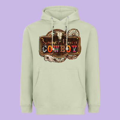 Simmer Down Cowboy Olivia Heavyweight Hoodie Designed By Oliviacreatesart