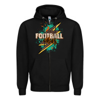 Black Football Vibes Zipper Hoodie - HowdyJamesFarm