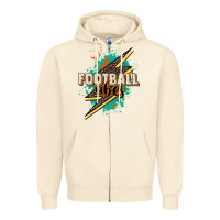 Sandshell Football Vibes Zipper Hoodie - HowdyJamesFarm