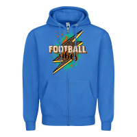 True Royal Football Vibes Zipper Hoodie - HowdyJamesFarm