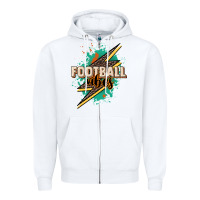 White Football Vibes Zipper Hoodie - HowdyJamesFarm