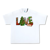 White Love Christmas tree cake Urban Heavy Tee - NancyCooperArtShop