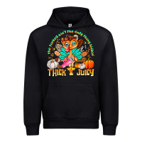 Black The Turkey Ain’t The Only Thing Lookin Thick & J Urban Hoodie - CowhideDigitalArt