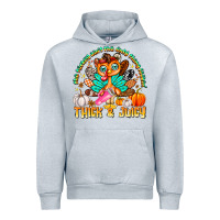 Heather Grey The Turkey Ain’t The Only Thing Lookin Thick & J Urban Hoodie - CowhideDigitalArt