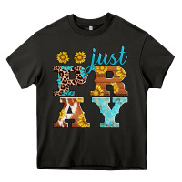 Asphalt just pray western sunflowers Heavy Core Tee - AdoDesignShop