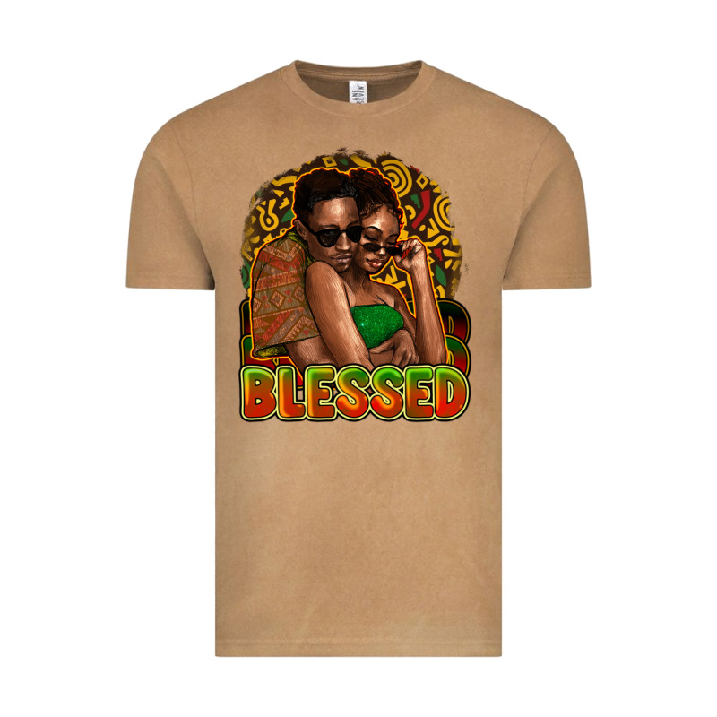 Black Couple Blessed Vintage Tee by NancyCooperArtShop | Teevron