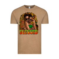 Vintage Coffee black couple blessed Vintage Tee - NancyCooperArtShop