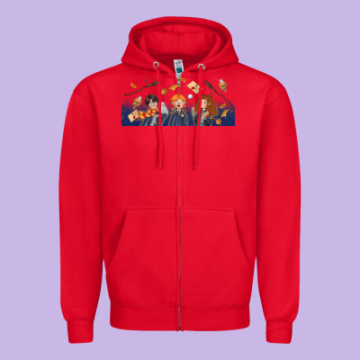 Wizard Kids Zipper Hoodie Designed By Tumblerdesignbyshophia