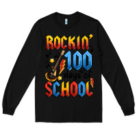 Black rockin' 100 days of school Long Sleeve Tee - Artiststas